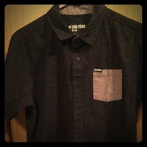 Zoo York Black White Spotted Dress Shirt
